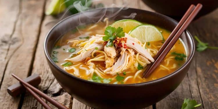 Ce Bouillon de Poulet Coco Birman Va Vous Faire Fondre ! - Viral Mag Découvrez la recette du Ono Kao Sweh le bouillon de poulet coco birman qui va vous faire voyager instantanément Un délice à déguster sans modération Viral Mag