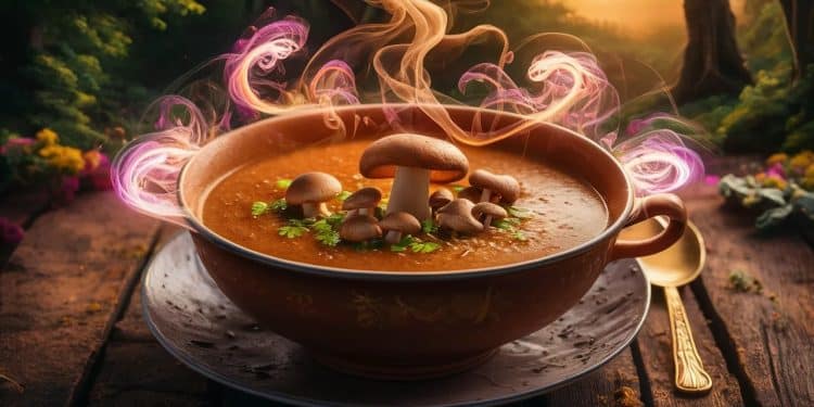 Découvrez la Soupe Magique aux Champignons qui Donne des Super-Pouvoirs ! - Viral Mag Une incroyable recette de soupe aux champignons virevolte sur le web promettant des effets sensationnels Deviendrez vous le prochain super héros Cliquez vite pour connaître le secret Viral Mag