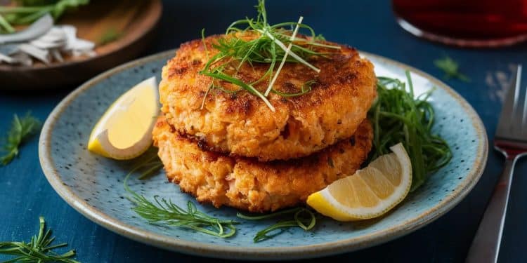 Des Galettes de Saumon à l’Air Fryer qui Réinventent le Fast-Food ! - Viral Mag Découvrez la recette ultra simple de galettes de saumon cuites à lair fryer Croustillantes et savoureuses elles révolutionnent le fast food santé Viral Mag