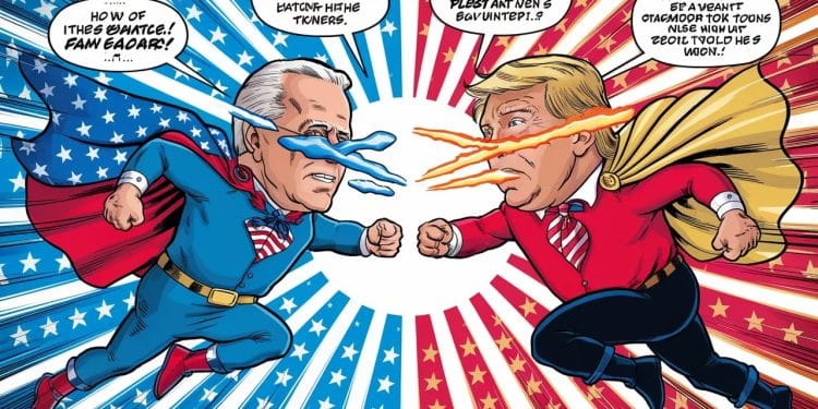 Drôles de campagne : les mèmes présidentiels décryptés - Viral Mag Des yeux lasers à la photo darrestation découvrez comment Trump et Biden utilisent lhumour et les mèmes comme armes redoutables dans la course à la Maison Blanche Viral Mag