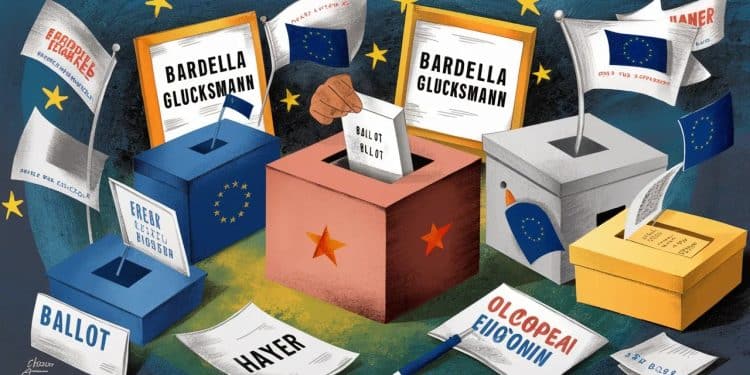 Européennes 2024 : Bardella consolide son avance, duel serré pour la 2e place ! - Viral Mag Bardella domine toujours les sondages pour les Européennes 2024 tandis que Hayer et Glucksmann saffrontent dans un duel acharné pour la deuxième place Découvrez les derniers chiffres et analyses Viral Mag