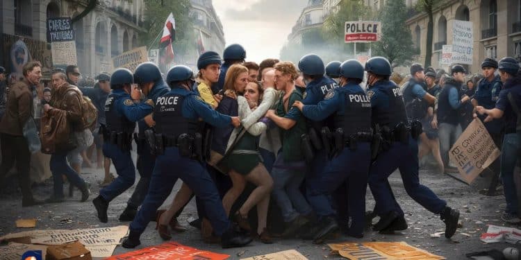 Évacuation musclée de militants pro-palestiniens à l’ENS Paris ! - Viral Mag Coup de théâtre à lENS La police évacue manu militari des étudiants pro palestiniens qui occupaient les locaux Les détails choc Viral Mag