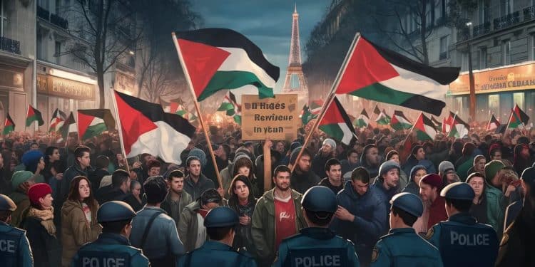  ViralMag   Guerre à Gaza  Nouvelle Manifestation à Paris Tensions Palpables