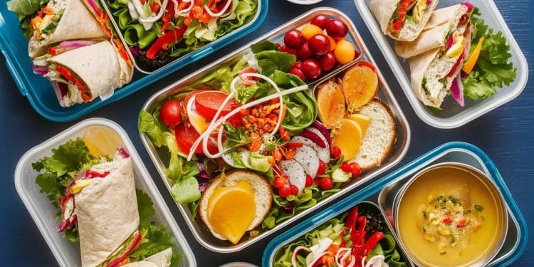 Idées de Déjeuners Méditerranéens Sains pour le Travail - Viral Mag Découvrez nos délicieuses idées de déjeuners méditerranéens à emporter au travail Salades wraps et soupes saines pour un repas équilibré et savoureux   Viral Mag
