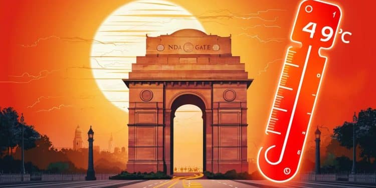 Inde sous lemprise dune vague de chaleur extrême  New Delhi enregistre 499°C un record  Pénurie deau et risques sanitaires en vue   Viral Mag