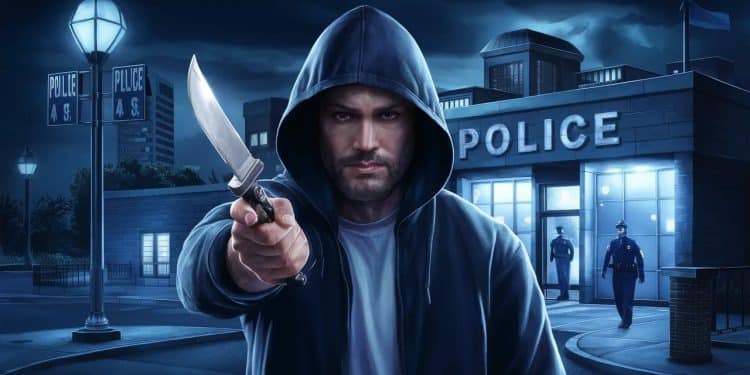 Interpellation Mouvementée d’un Homme Armé à Nantes ! - Viral Mag Scène surréaliste à Nantes un homme cagoulé armé dun couteau provoque la panique aux abords du commissariat central Viral Mag