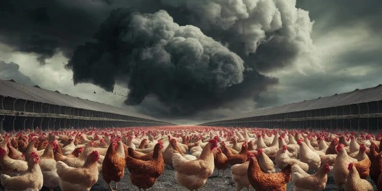 La grippe aviaire frappe l’Iowa : 4,2 millions de poulets abattus ! - Viral Mag Incroyable LIowa est en état dalerte après la détection de la grippe aviaire dans une ferme dœufs 42 millions de poulets sacrifiés lindustrie en émoi Viral Mag