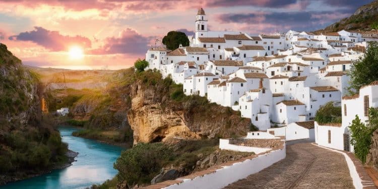 Le village blanc andalou qui va vous éblouir ! - Viral Mag Découvrez Arcos de la Frontera le joyau caché dAndalousie Ruelles pavées architecture hispanique vues à couper le souffle Préparez vous à tomber sous le charme Viral Mag