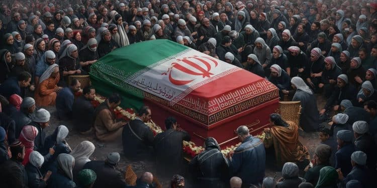 Les Funérailles Surréalistes du Président Raïssi en Iran - Viral Mag Immersion au cœur des cérémonies funéraires hors normes de lex Président iranien Ebrahim Raïssi Un spectacle à couper le souffle Viral Mag