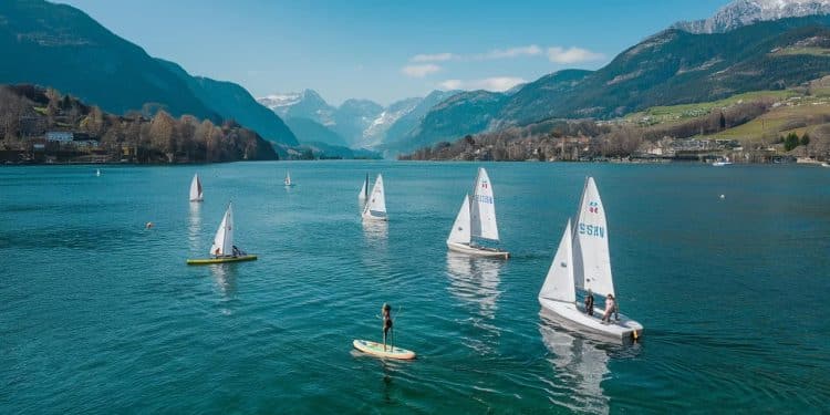 Les lacs suisses : un paradis pour les amateurs de sports nautiques ! - Viral Mag Découvrez les plus beaux lacs de Suisse véritables joyaux pour les passionnés de sports aquatiques Voile paddle plongée Vivez des aventures inoubliables Viral Mag