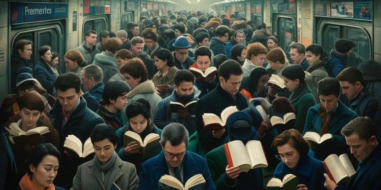 Découvrez le surprenant paradis des lecteurs dans le métro parisien  Un reportage fascinant sur ces irréductibles qui bravent la foule   Viral Mag