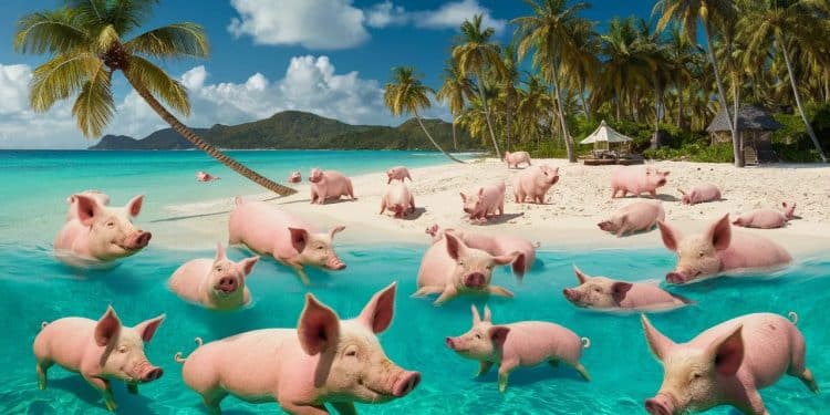 Pourquoi les cochons ont envahi l’île de Koh Madsum en Thaïlande ? - Viral Mag Découvrez lhistoire insolite de lîle aux cochons de Koh Madsum en Thaïlande un paradis tropical transformé en refuge porcin Un mystère qui intrigue Viral Mag