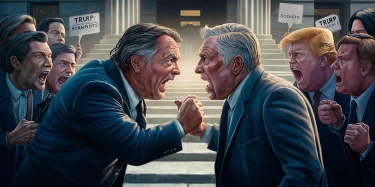 Robert De Niro S’empoigne avec des Manifestants Pro-Trump ! - Viral Mag Lacteur Robert De Niro sest violemment accroché avec des partisans pro Trump devant le tribunal où se déroule le procès pour les paiements silencieux de Donald Trump Découvrez les détails croustillants de cet échange houleux Viral Mag