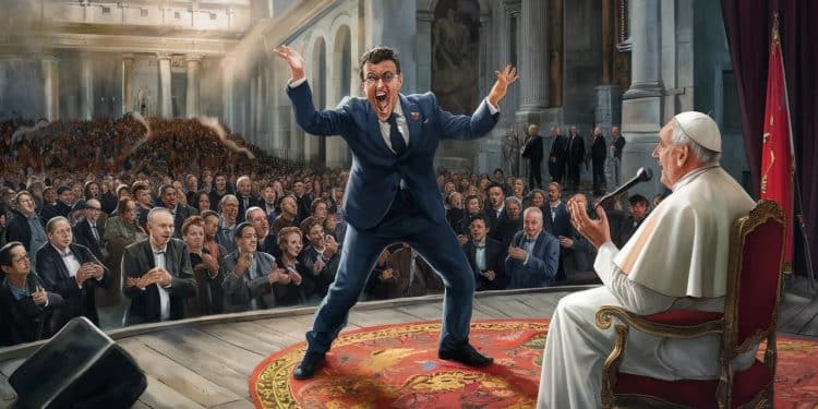 Moment surréaliste au Vatican  lacteur Roberto Benigni amuse le Pape avec un monologue comique lors de la Journée mondiale de lenfance   Viral Mag