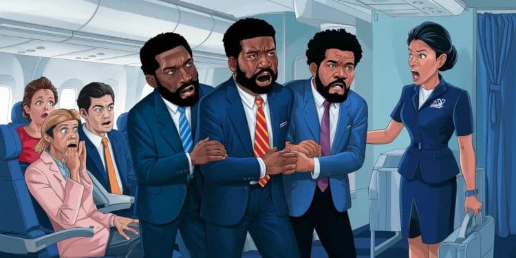 Scandale : 3 hommes noirs virés d’un vol pour « odeur corporelle » ! - Viral Mag Incroyable affaire de discrimination raciale chez American Airlines 3 hommes noirs éjectés dun avion à cause dune plainte sur leur odeur corporelle Ils portent plainte Viral Mag
