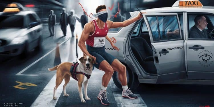 Scandale : Un taxi refuse de prendre un champion paralympique à cause de son chien-guide ! - Viral Mag Timothée Adolphe vice champion olympique a été refusé par un chauffeur de taxi à cause de son chien dassistance Un coup de gueule qui fait polémique à lapproche des Jeux Paralympiques de Paris Viral Mag