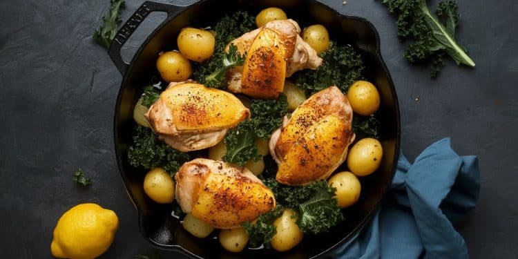 Un poulet au citron et pommes de terre révolutionne la cuisine ! - Viral Mag Découvrez cette recette étonnante de poulet au citron et pommes de terre qui va transformer votre façon de cuisiner Un plat familial original et savoureux Viral Mag