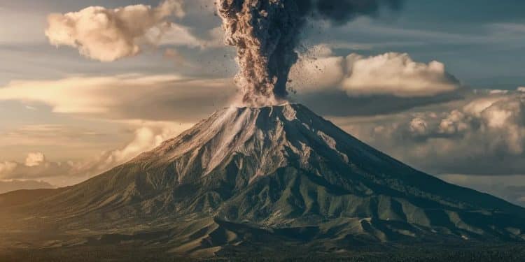 Une éruption volcanique spectaculaire en Indonésie ! - Viral Mag Le volcan Ibu en Indonésie a projeté des cendres à 6 km de haut lors dune éruption explosive Découvrez les images impressionnantes Viral Mag