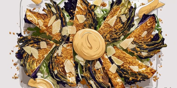 Cette salade César revisitée avec du chou rôti va vous bluffer  Croustillante gourmande et originale vous ne verrez plus jamais la salade César de la même façon   Viral Mag