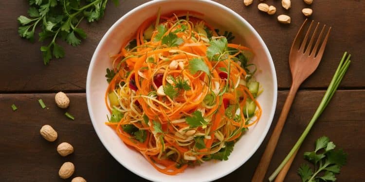 Découvrez comment cette simple recette de salade de carottes aux nouilles et à la sauce cacahuète pourrait changer votre flore intestinale du tout au tout  Les nutritionnistes sont sans voix   Viral Mag