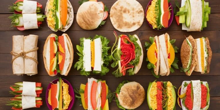 28 Idées de Sandwichs Végétariens pour un Déjeuner Sain et Savoureux - Viral Mag Découvrez 28 recettes créatives de sandwichs végétariens pour un déjeuner équilibré et délicieux Des wraps aux pitas en passant par les tartines il y en a pour tous les goûts Viral Mag