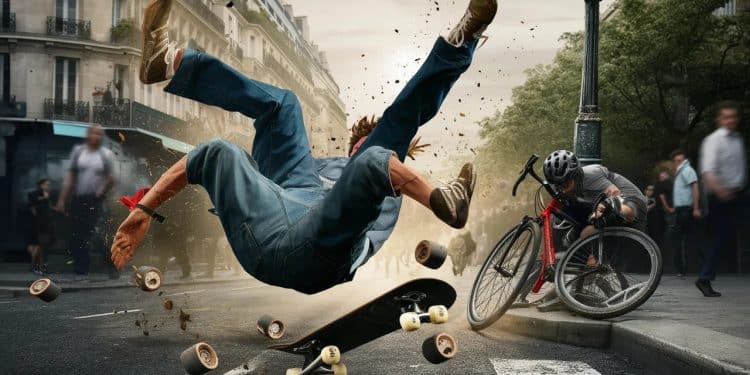 Agression choquante d’une star américaine du skateboard à Paris - Viral Mag Un cycliste agressif renverse volontairement Tyshawn Jones star du skateboard lors dune balade à vélo dans les rues parisiennes Vidéo et réactions   Viral Mag