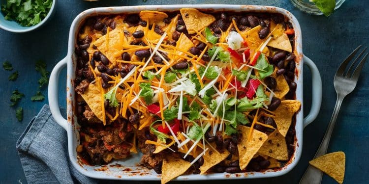 Découvrez notre recette saine et savoureuse de casserole tex mex au bœuf et haricots noirs inspirée des nachos À tester absolument    Viral Mag