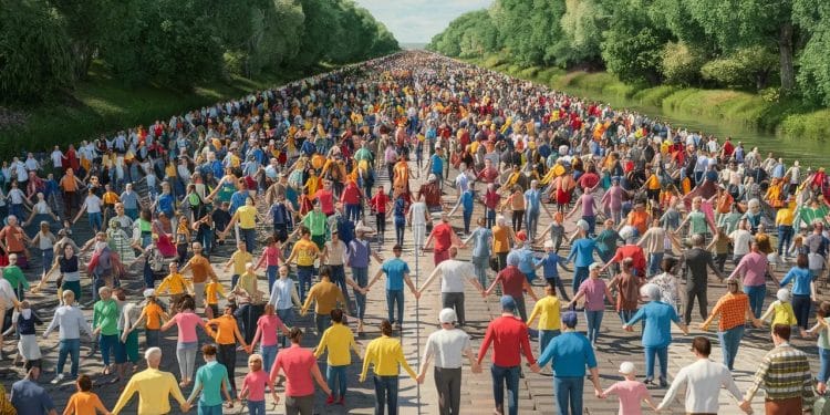 Chaîne Humaine Citoyenne en Seine-Saint-Denis : Un Symbole Fort - Viral Mag En Seine Saint Denis une chaîne humaine de 93 km a été formée par les habitants pour affirmer les valeurs de diversité et de tolérance face à la montée de lextrême droite Viral Mag