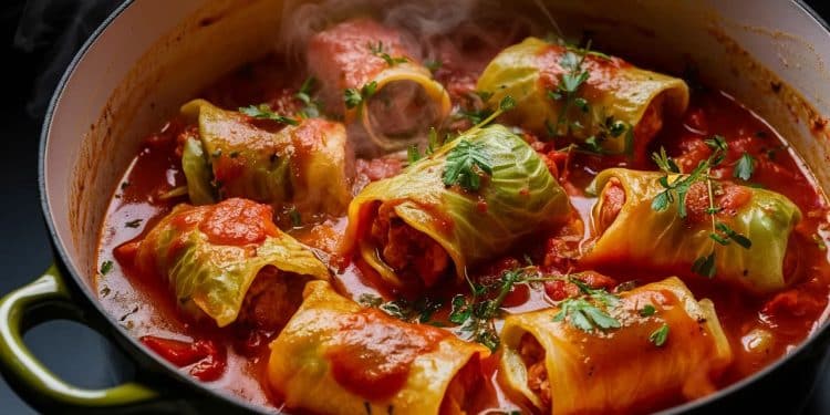 Choux Farcis au Boeuf Mijotés en Cocotte-Minute : Saveurs Ultimes - Viral Mag Découvrez notre recette irrésistible de choux farcis au boeuf mijotés à la cocotte minute pour des saveurs fondantes et un plat réconfortant Un pur délice Viral Mag