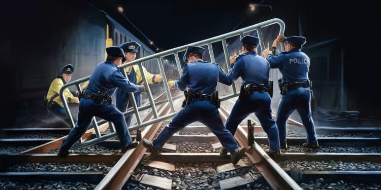 Drame Évité à Roubaix : Le Courage des Policiers Sauve des Vies - Viral Mag Un acte malveillant sur une voie ferrée à Roubaix aurait pu virer au drame sans lintervention héroïque de policiers présents dans un train Découvrez comment leur présence desprit a évité une catastrophe   Viral Mag