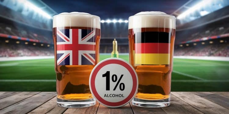 Euro 2024 : Les Anglais Limités à 1% d’Alcool pour le Premier Match - Viral Mag Les supporteurs anglais seront soumis à des restrictions dalcool lors de leur premier match de lEuro 2024 en Allemagne Découvrez pourquoi et comment ces mesures sont mises en place pour éviter les débordements Viral Mag