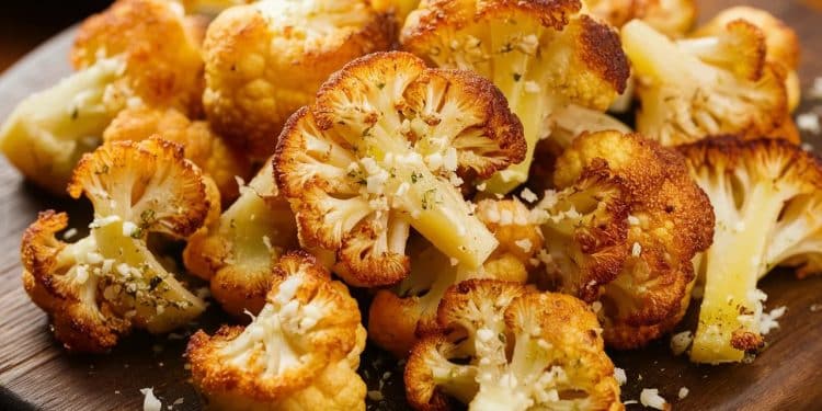 Garlic-Butter Cauliflower Bites: La recette qui fait fureur - Viral Mag Découvrez la recette tendance des Garlic Butter Cauliflower Bites ces bouchées de chou fleur rôties au four avec un délicieux mélange de beurre à lail et de parmesan Simple et savoureux Viral Mag