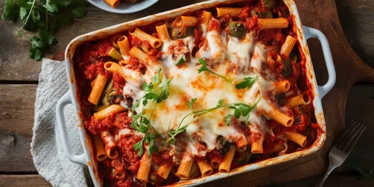 Gratin de Pâtes Végétarien : Le Délice Fondant et Savoureux - Viral Mag Découvrez notre recette facile et rapide de gratin de pâtes végétarien parfait pour un repas réconfortant en famille Légumes rôtis sauce marinara onctueuse et fromages fondants vous feront craquer Viral Mag