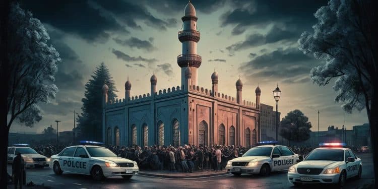 Intrusion Armée dans une Mosquée : Un Aïd sous Tension - Viral Mag Un incident majeur a perturbé les célébrations de lAïd un homme armé sest introduit dans une mosquée bondée semant la panique parmi les fidèles Viral Mag