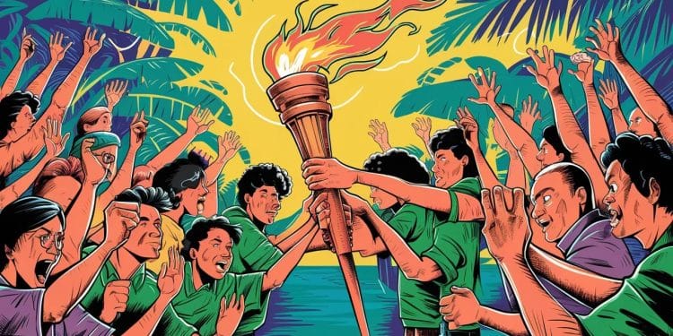 La flamme olympique illumine la Guadeloupe pour Paris 2024 - Viral Mag Découvrez larrivée triomphale de la flamme olympique en Guadeloupe accueillie par une foule en liesse et des athlètes antillais de renom Viral Mag