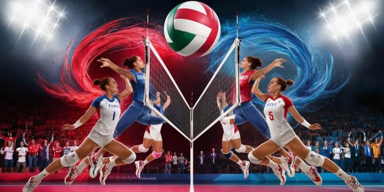 La France Affiche sa Détermination Face à l’Italie en Quart de Finale de la VNL - Viral Mag Dans un match de quart de finale intense léquipe de France de volley ball masculin fait preuve de résilience face à lItalie Les Bleus ne lâchent rien pour continuer leur rêve olympique   Viral Mag