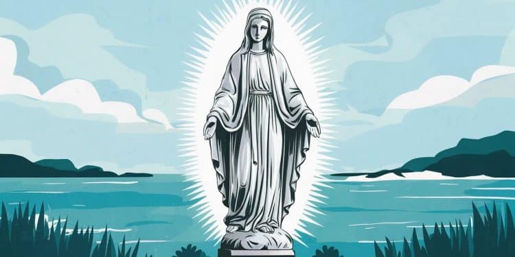 Malgré les pressions dactivistes cathophobes la statue de la Vierge de La Flotte en Ré est de retour à quelques mètres de son emplacement dorigine   Viral Mag