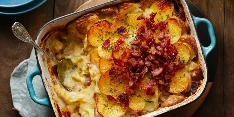 Découvrez notre gratin de pommes de terre revisité en casserole Crémeux savoureux avec du bacon croustillant La recette parfaite pour régaler toute la famille    Viral Mag