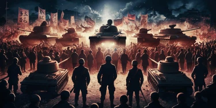 Le Massacre de Tiananmen: Un Jour Sombre dans l’Histoire Chinoise - Viral Mag Le 4 juin 1989 larmée chinoise réprime violemment les manifestants pro démocratie à Pékin faisant des milliers de victimes Retour sur ce jour tragique Viral Mag