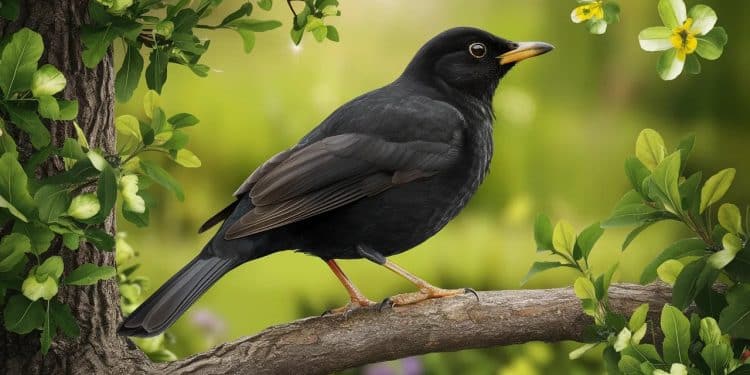Découvrez le merle noir cet oiseau chanteur remarquable présent partout en France Habitat comportement alimentation  tout savoir sur ce passereau   Viral Mag