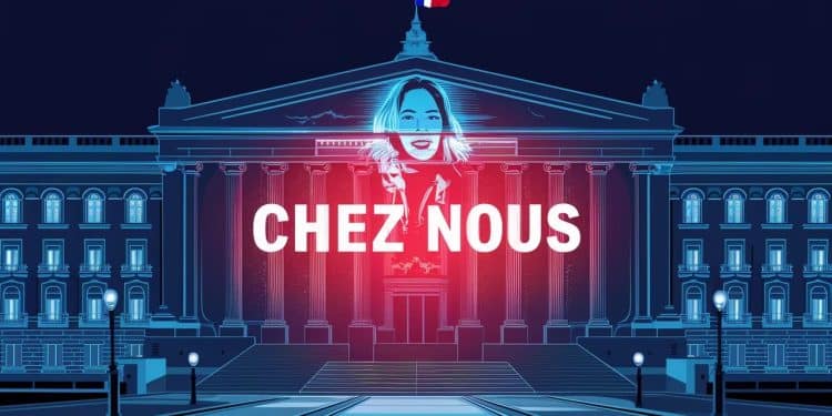 Le Portrait d’Aya Nakamura Projeté sur l’Assemblée Nationale - Viral Mag Un collectif de personnalités opposées au RN a projeté brièvement le portrait dAya Nakamura sur la façade de lAssemblée Nationale avec le message Chez Nous   Viral Mag