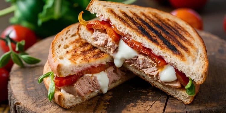 Le Sandwich Panini Thon-Tomates Séchées : La Recette Virale de l’Été - Viral Mag Découvrez la recette virale du sandwich panini thon tomates séchées le secret culinaire qui déferle sur Internet Facile sain et délicieux Viral Mag
