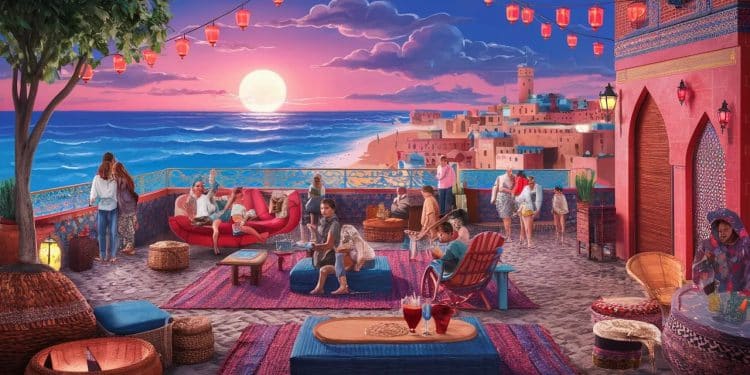 Les 10 Rooftops Incontournables d’Essaouira pour une Expérience Unique - Viral Mag Découvrez les 10 meilleurs rooftops dEssaouira pour savourer un petit déjeuner berbère siroter un verre au coucher du soleil ou danser face à locéan Des panoramas à couper le souffle vous attendent Viral Mag