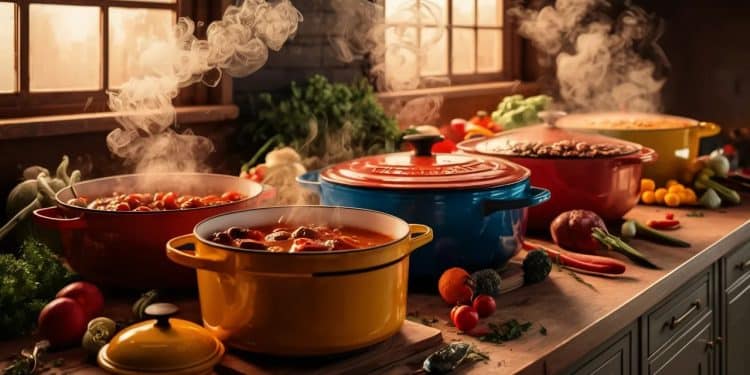 Les 9 meilleurs cocottes en fonte de 2024 selon notre cuisine-test - Viral Mag Découvrez notre sélection des meilleures cocottes en fonte testées et approuvées par notre équipe Des modèles durables et polyvalents pour tous vos plats mijotés Viral Mag