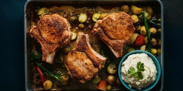 Les Délicieux Côtelettes de Porc Dorées au Four - Viral Mag Découvrez la recette facile et rapide pour préparer de savoureuses côtelettes de porc dorées au four parfaites pour un repas familial réconfortant Viral Mag