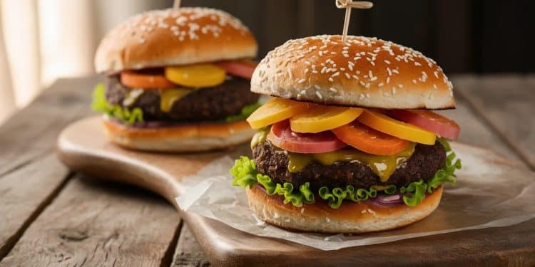 Les Meilleurs Burgers Végétaliens pour une Révolution Culinaire - Viral Mag Découvrez les secrets des burgers végétaliens les plus savoureux Recettes astuces et bonnes adresses pour se régaler sans viande ni produits laitiers Viral Mag