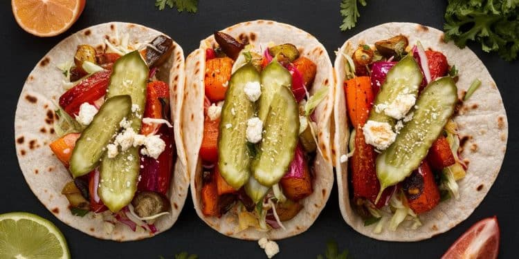 Les Meilleurs Tacos Végétariens Pour Une Expérience Gustative Inoubliable - Viral Mag Découvrez notre recette de tacos végétariens hors du commun Une explosion de saveurs et de textures qui vous fera voyager au cœur du Mexique Préparez vous à une expérience culinaire unique Viral Mag