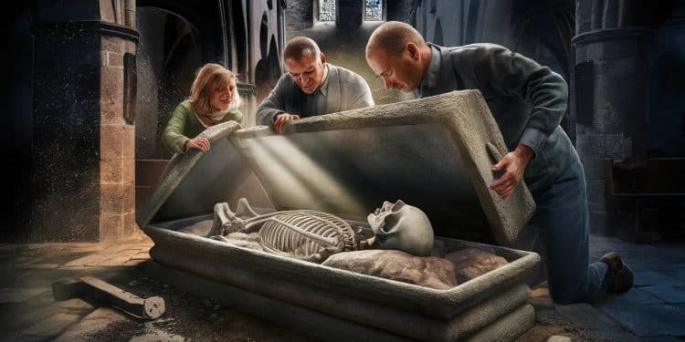 L’ultime sarcophage mérovingien de Chartres révèle ses secrets - Viral Mag Une découverte archéologique majeure vient dêtre faite à Chartres  un sarcophage mérovingien intact depuis plus de 1300 ans a été ouvert livrant de précieux indices sur cette époque mystérieuse Plongez au cœur de cette incroyable trouvaille    Viral Mag