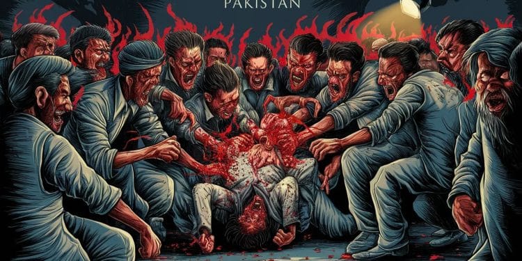Lynchage au Pakistan : La Foule Déchaînée Brûle un Homme Accusé de Profanation - Viral Mag Au Pakistan un homme accusé davoir brûlé le Coran a été extrait dun commissariat par une foule en colère lynché à mort puis brûlé Retour sur ce drame choquant Viral Mag