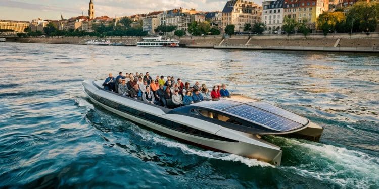 Lyon : une nouvelle navette fluviale sur la Saône dès 2025 - Viral Mag Navigône un nouveau service de transport en commun 100 électrique reliera Vaise à Confluence en 20 minutes sur la Saône à Lyon Viral Mag